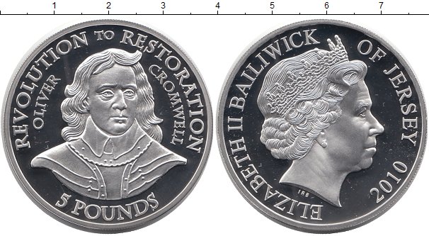 Картинка Монеты Остров Джерси 5 фунтов Серебро 2010 фото 21.