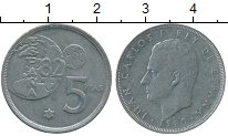 монета - испания 5 песет - подробная информация фото 1