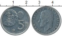 монета - испания 5 песет - подробная информация фото 1