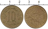 монета - центральная африка 10 франков - подробная информация фото 1