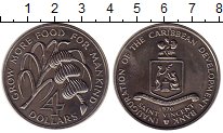 

Монеты Клуб Нумизмат, Монета Сент-Винсент 4 доллара Медно-никель 1970 UNC-