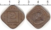монета - индия 2 анны - подробная информация фото 1