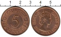 монета - маврикий 5 центов - подробная информация фото 1