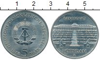 Монета ГДР 5 марок Медно-никель 1986 UNC-