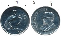монета - юар 5 центов - подробная информация фото 1