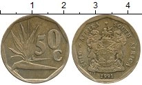 монета - юар 50 центов - подробная информация фото 1