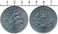 Монета Сент-Люсия 4 доллара Медно-никель 1970 UNC-