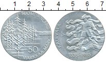 Монета Финляндия 50 марок Серебро 1985 UNC-