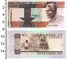 Банкнота Гана 50 седи 1980 UNC