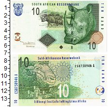 Банкнота ЮАР 10 рандов 2005 UNC-