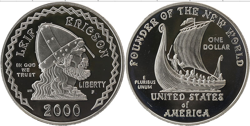 Набор монет США 1 доллар Серебро 2000 Proof фото 2