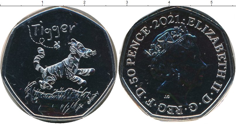 Набор монет Великобритания 50 пенсов Медно-никель 2021 UNC фото 2