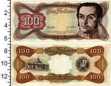 банкнота(бона) - венесуэла 100 боливар - подробная информация фото 1