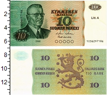 банкнота(бона) - финляндия 10 марок - подробная информация фото 1