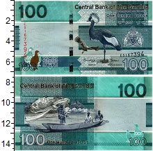 банкнота(бона) - гамбия 100 даласи - подробная информация фото 1