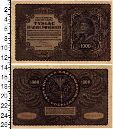 банкнота(бона) - польша 1000 марок - подробная информация фото 1