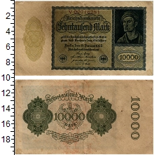банкнота(бона) - веймарская республика 10.000 марок - подробная информация фото 1