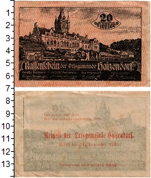 банкнота(бона) - австрия : нотгельды 20 геллеров - подробная информация фото 1