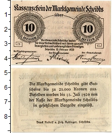 банкнота(бона) - австрия : нотгельды 10 геллеров - подробная информация фото 1