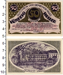 банкнота(бона) - австрия : нотгельды 50 геллеров - подробная информация фото 1