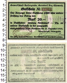 банкнота(бона) - германия : нотгельды 20 марок - подробная информация фото 1