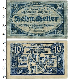 банкнота(бона) - австрия : нотгельды 10 геллеров - подробная информация фото 1