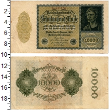 банкнота(бона) - веймарская республика 10.000 марок - подробная информация фото 1