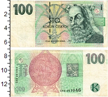 банкнота(бона) - чехия 100 крон - подробная информация фото 1