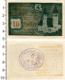 банкнота(бона) - австрия : нотгельды 10 геллеров - подробная информация фото 1