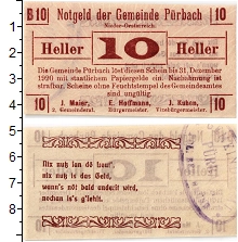 банкнота(бона) - австрия : нотгельды 10 геллеров - подробная информация фото 1