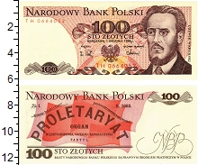 банкнота(бона) - польша 100 злотых - подробная информация фото 1