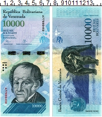 банкнота(бона) - венесуэла 10.000 боливар - подробная информация фото 1