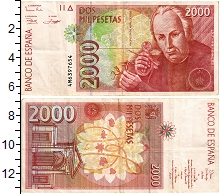 банкнота(бона) - испания 2.000 песет - подробная информация фото 1