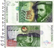 банкнота(бона) - испания 1.000 песет - подробная информация фото 1