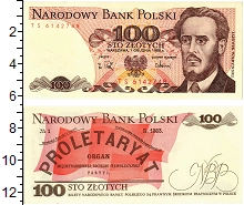 банкнота(бона) - польша 100 злотых - подробная информация фото 1