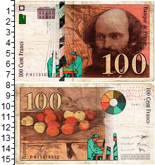 банкнота(бона) - франция 100 франков - подробная информация фото 1