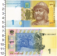 банкнота(бона) - украина 1 гривна - подробная информация фото 1