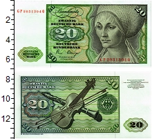 банкнота(бона) - фрг 20 марок - подробная информация фото 1