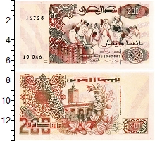 банкнота(бона) - алжир 200 динар - подробная информация фото 1