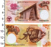 банкнота(бона) - папуа-новая гвинея 20 кин - подробная информация фото 1
