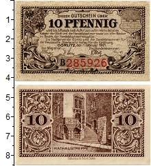 банкнота(бона) - германия : нотгельды 10 пфеннигов - подробная информация фото 1