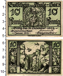 банкнота(бона) - германия : нотгельды 10 пфеннигов - подробная информация фото 1