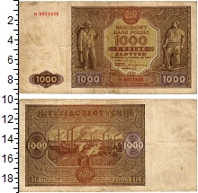 банкнота(бона) - польша 1000 злотых - подробная информация фото 1