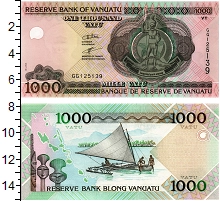банкнота(бона) - вануату 1000 вату - подробная информация фото 1