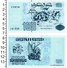 банкнота(бона) - алжир 100 динар - подробная информация фото 1