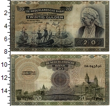 банкнота(бона) - нидерланды 20 гульденов - подробная информация фото 1