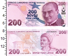 банкнота(бона) - турция 200 лир - подробная информация фото 1
