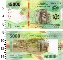 банкнота(бона) - центральная африка 5000 франков - подробная информация фото 1