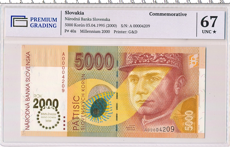 банкнота(бона) - словакия 5000 крон - подробная информация фото 1