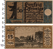 банкнота(бона) - германия : нотгельды 50 пфеннигов - подробная информация фото 1